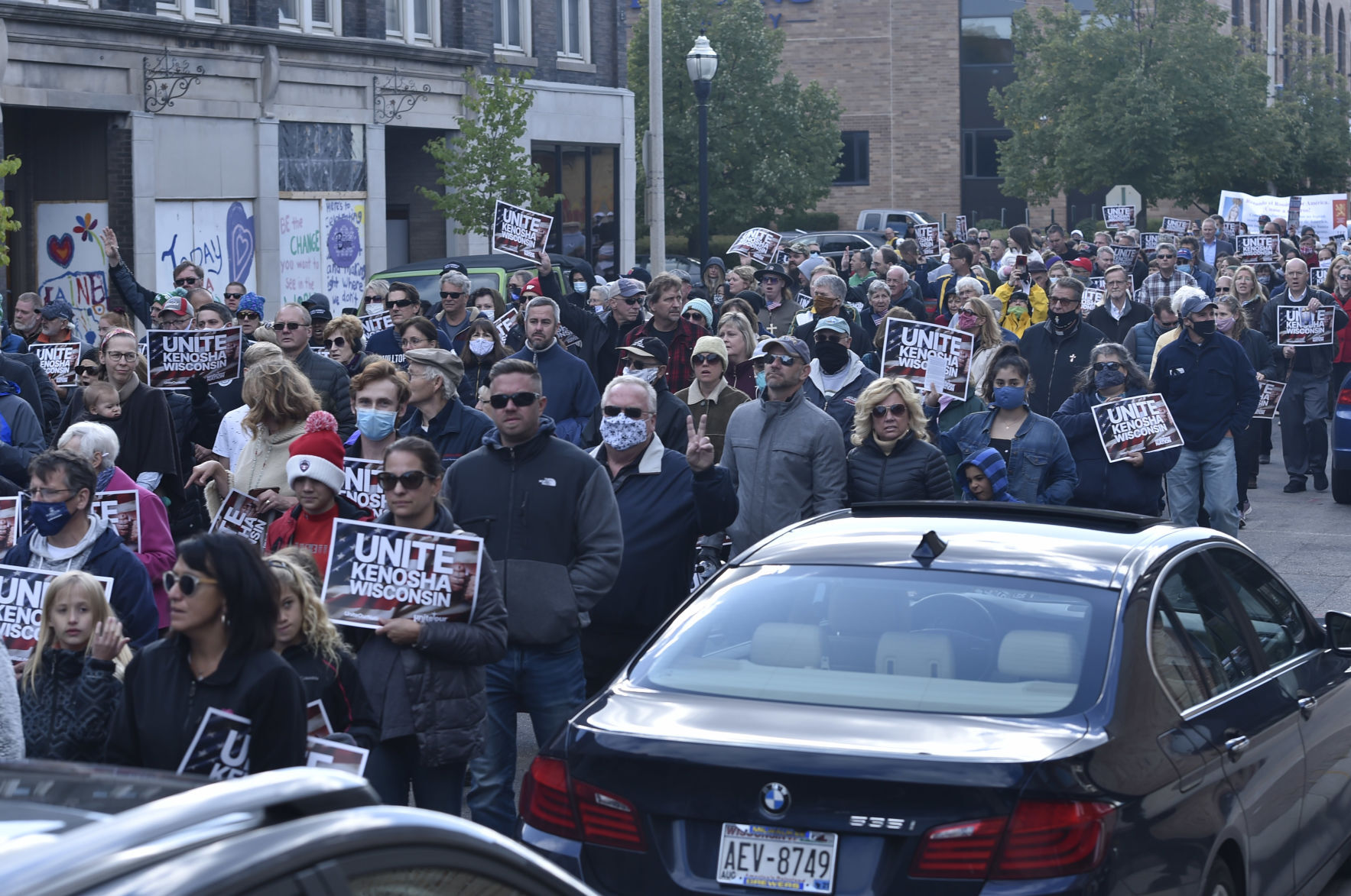 Crowd fills streets in Downtown Kenosha